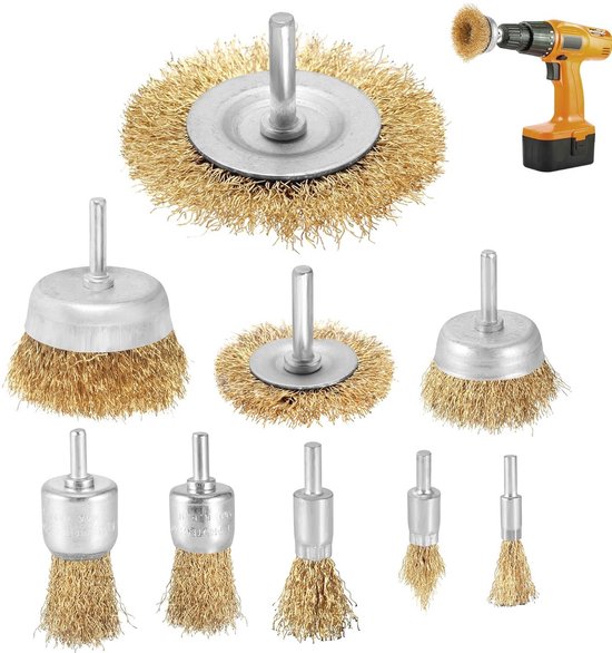 Foto: Heckenpracht professionele onkruidborstel met 254 mm boring hoogwaardige onkruid borstel voor effectieve onkruidverwijdering draadborstel inclusief adapter effectieve mosverwijdering voor bosmaaier