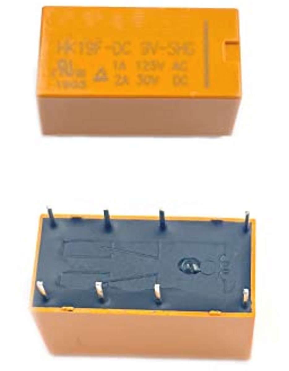 10 Stuks 8-Pins DPDT DC Micro Relais voor PCB