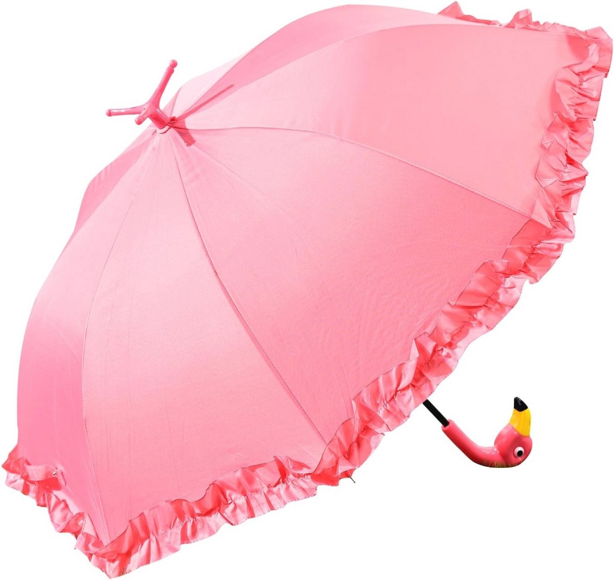 Staande Parasol met Roze Flamingo Ontwerp - Ideaal voor Regen en Zon