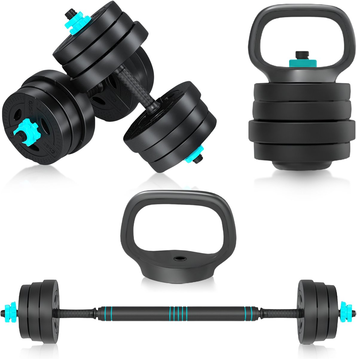 Luxari Dumbells 20 KG - Dumbbell - Kettlebell Set - Gewichten Set - Verstelbare Dumbells Set - Halterset - Dumbbell Set