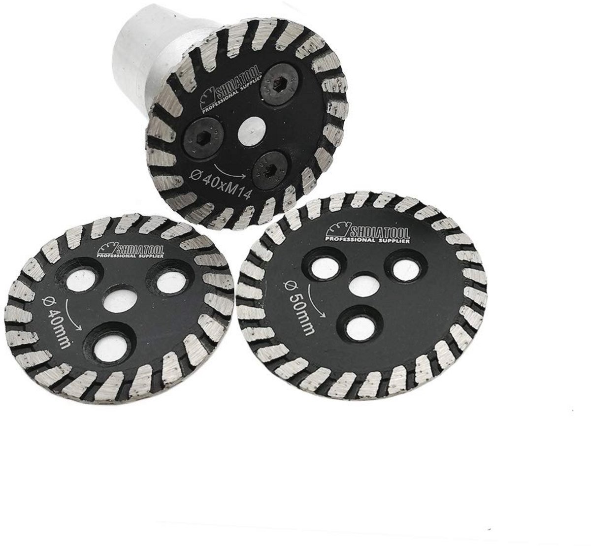 Diamant Turbo Mini Zaagbladen 40mm en 50mm - Set van 3 voor Snijden en Graveren