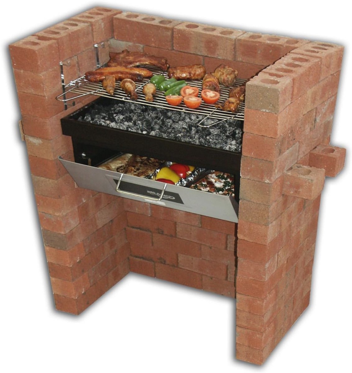 Houtskoolgrill met Ovenfunctie en Verstelbare Grillhoogte