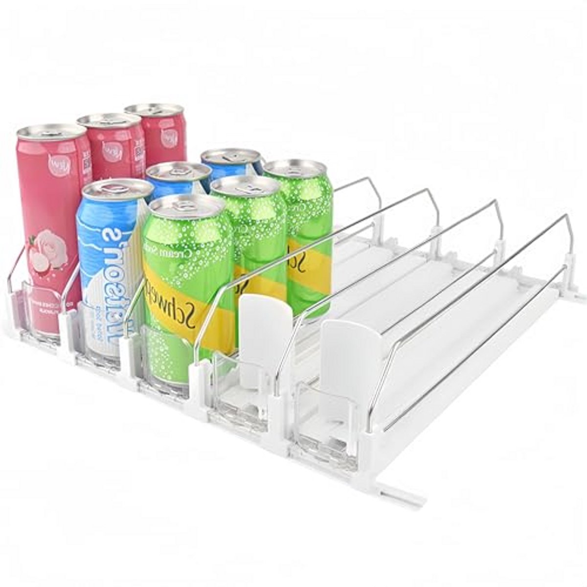 Automatische blikdispenser voor koelkast - Zelfduwende blikjesorganizer voor optimale opslag en organisatie