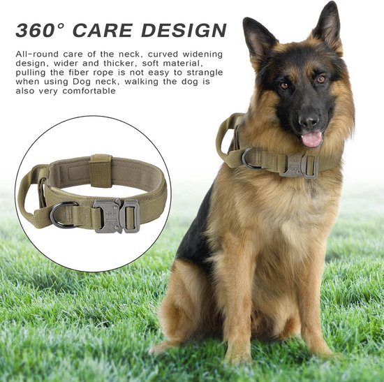 OneTigris Hondenhalsband voor kleine honden, tactische hondenhalsband