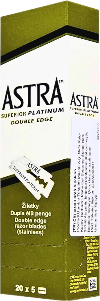 Astra Scheermesjes met Bloedstillende Doekjes – 100 Stuk