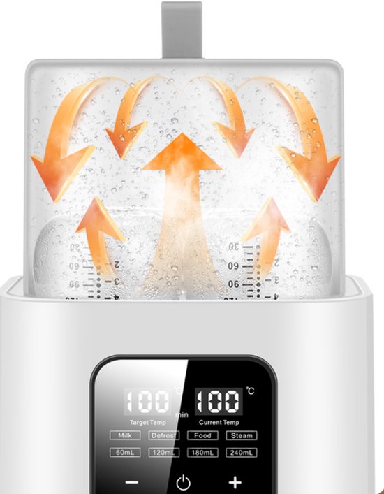 Flessenwarmer-flessenwarmer-Grote multifunctionele flessenwarmer voor huishoudelijk gebruik met afstandsbediening, sterilisatie en constante temperatuur. — afbeelding 4