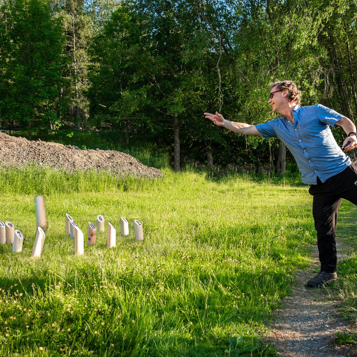 LZQ Kubb Viking spel Werpspel Houten kielspel Houten werpspel Zweeds schaakspel Scandinavisch Grappig werpspel Buitenspel Binnen- en buitenspel voor kinderen en volwassenen 12 nummers Natuurlijk hout — afbeelding 4