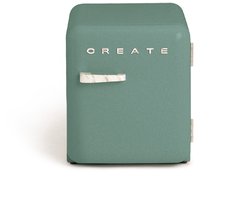 CREATE - Koelkast in retrostijl - Sage - Handvat Marmer - FRIDGE RETRO 48L