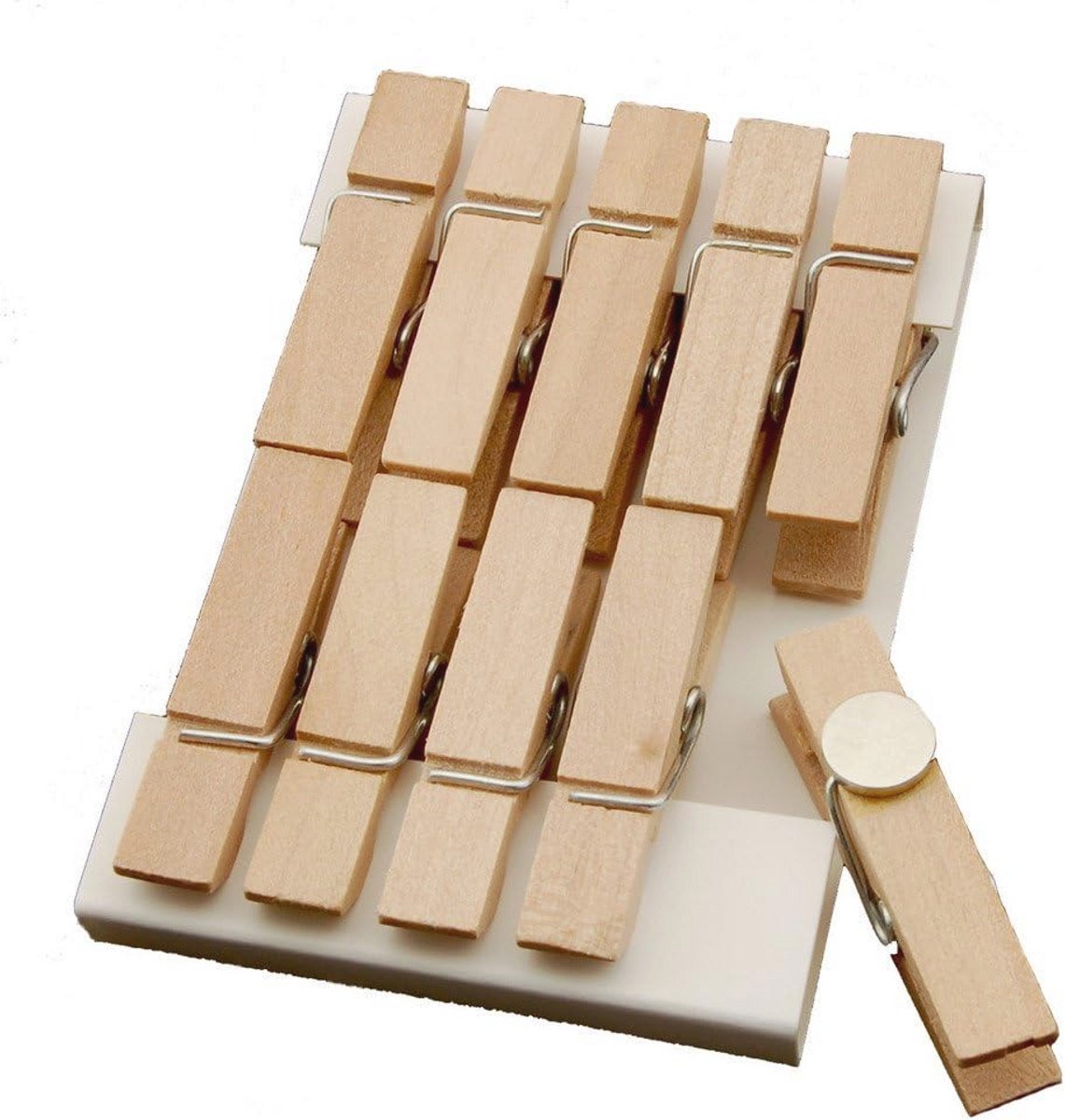 Houten Mini Koelkast Magnetische Clips - 50 Stuks voor Memos en Notities