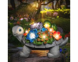 Linkax Moederdag moedergeschenken voor moeder, oma, vrouw, dochter, schildpadstandbeeld, zonnelichten, buitentuindecoratie voor buiten, tuin, terras, balkon, thuis, verjaardag, leraar