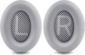 Lederen Set Oorkussens Geschikt Voor Bose Koptelefoon QuietComfort 35, QC35/QC35II/QC45/QC25/QC2/QC15/Soundtrue/Soundlink Around-Ear II AE2 headphones, Vervangende Kussens Voor Hoofdtelefoon - Grijs - 1 Paar