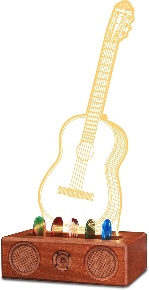 Lichtgevende Gitaar Plectrum Houder - Warm Wit