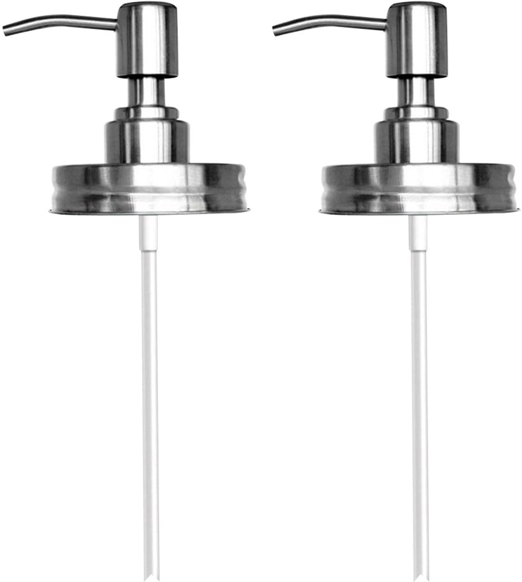 2pcs Stainless Steel Lids, Elegant Kitchen Pump, Preserving Jar Pump, Soap Dispenser Lid Lid Cans, Liquid Pump