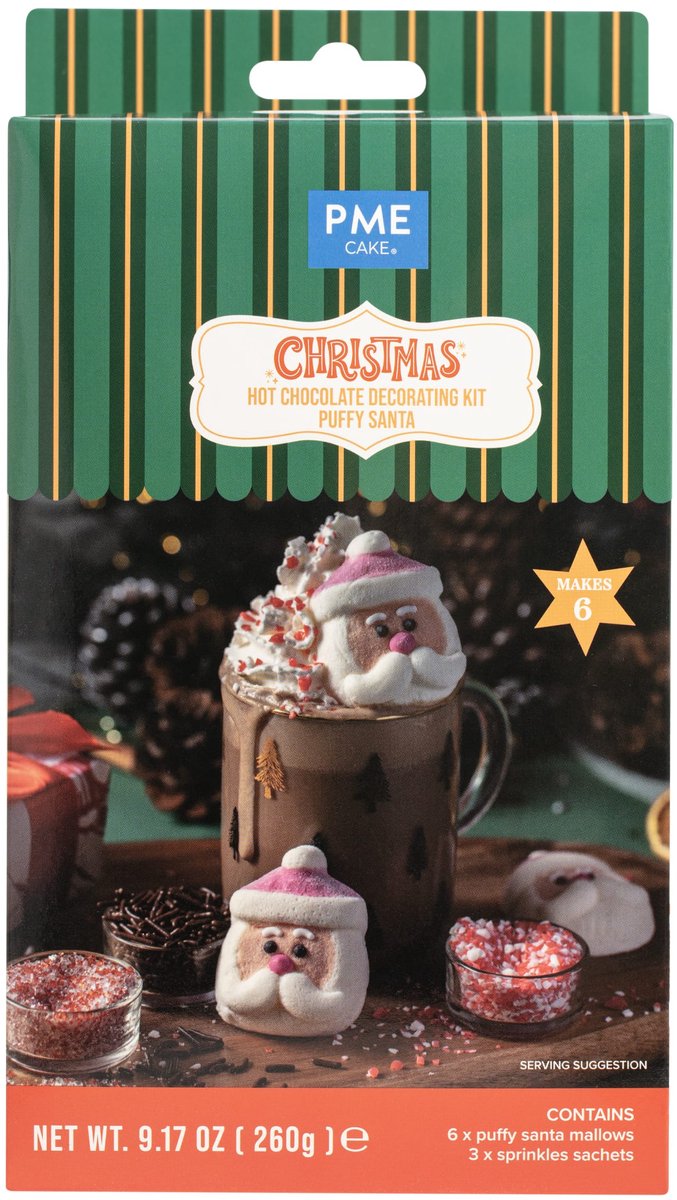 PME Hot Chocolate Decoration set - Santa Claus