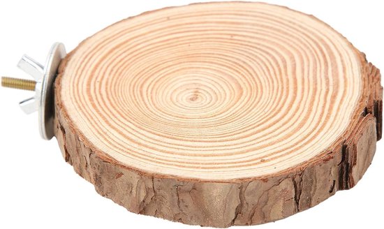 Ronde Houten Vogelzitstok – Platform Voor Parkieten, Papegaaien, Hamsters En Andere Kleine Dieren (10 Cm)