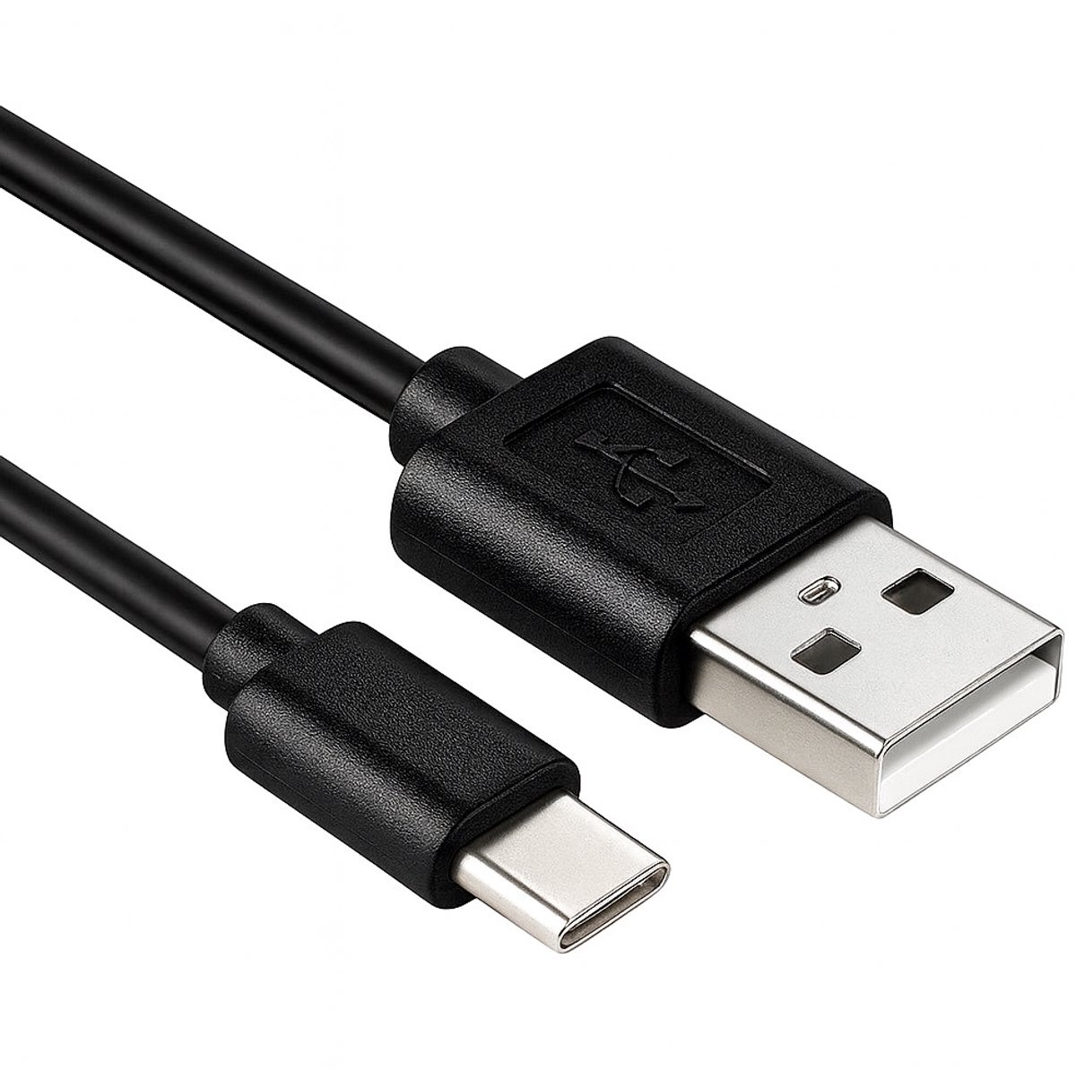 USB C kabel | Laadsnelheid 5V / 3A / 15 watt | USB 2.0 | 480 Mb/s | Type A naar C | Male to male | Zwart | 0.1 meter | Allteq