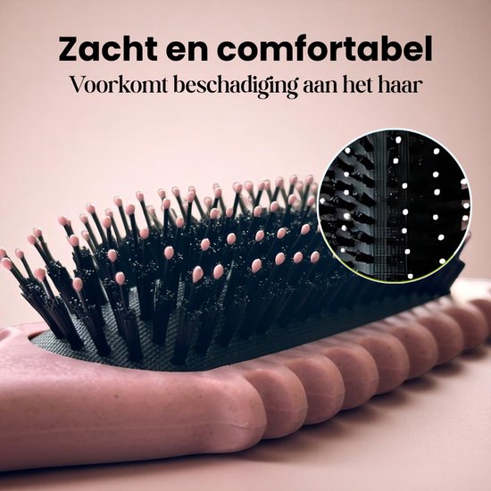 Hydure Define Brush Curl - Krullen Borstel - Haarborstel voor Krullend Haar - Curl Brush - Curl Defining Brush - Roze