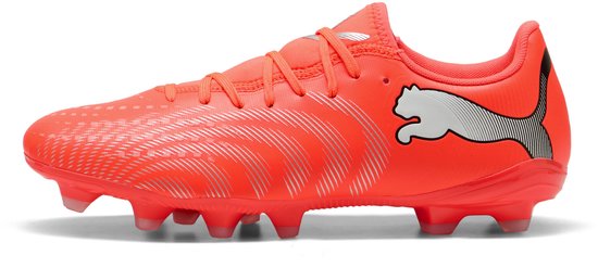 PUMA FUTURE 9 PLAY FG/AG Chaussures de Sport Unisexes - Glowing Red-PUMA White-PUMA Black-PUMA Silver