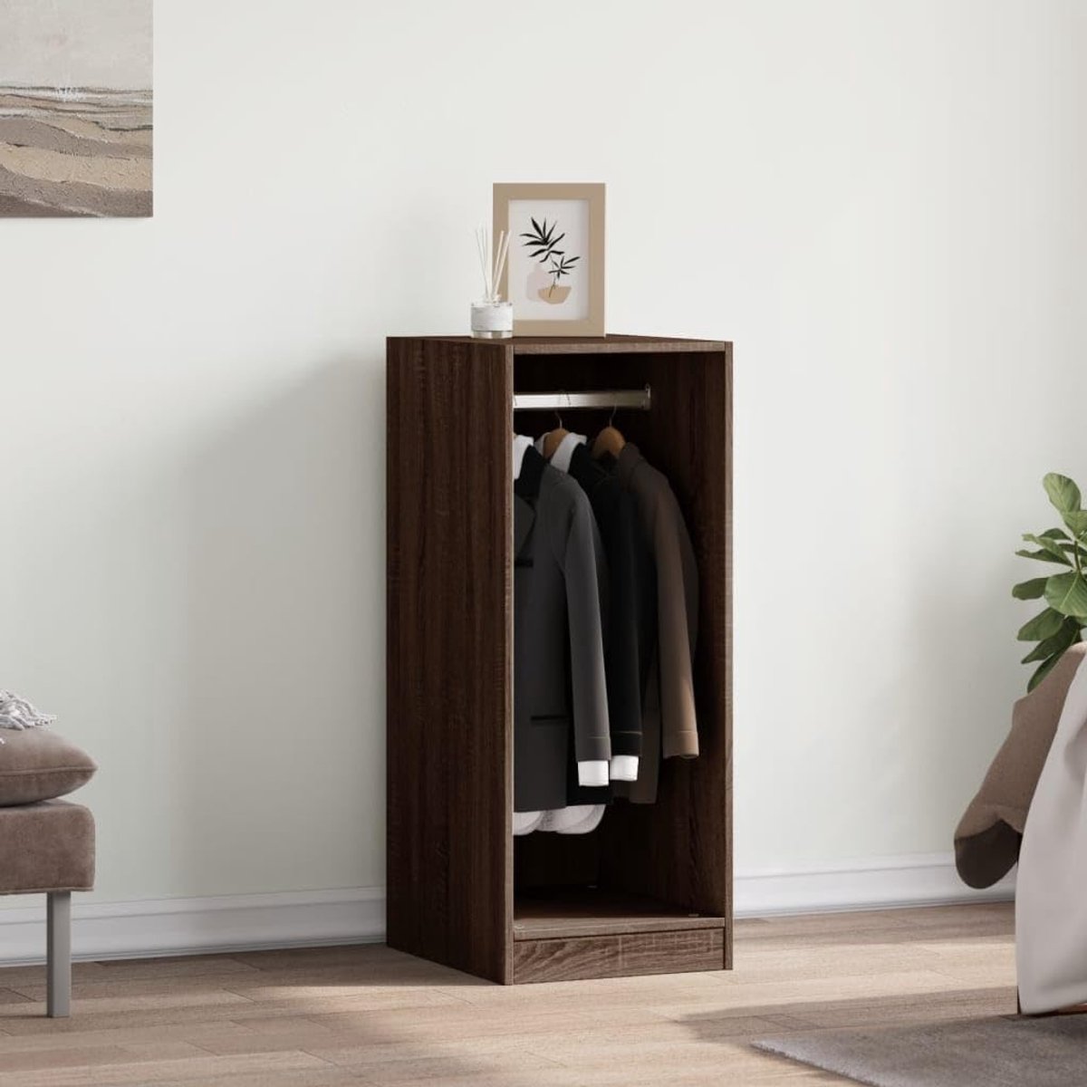 Luxe Kledingkast – Grijs – 48x41x102 cm – Industrohome