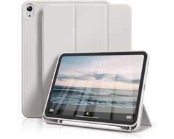 Hoes geschikt voor iPad A16 hoes - ipad 2025 hoes Grijs - iPad (A16) 11th/10th Generation Case(2025/2022) met pencil houder - Smart bookcase