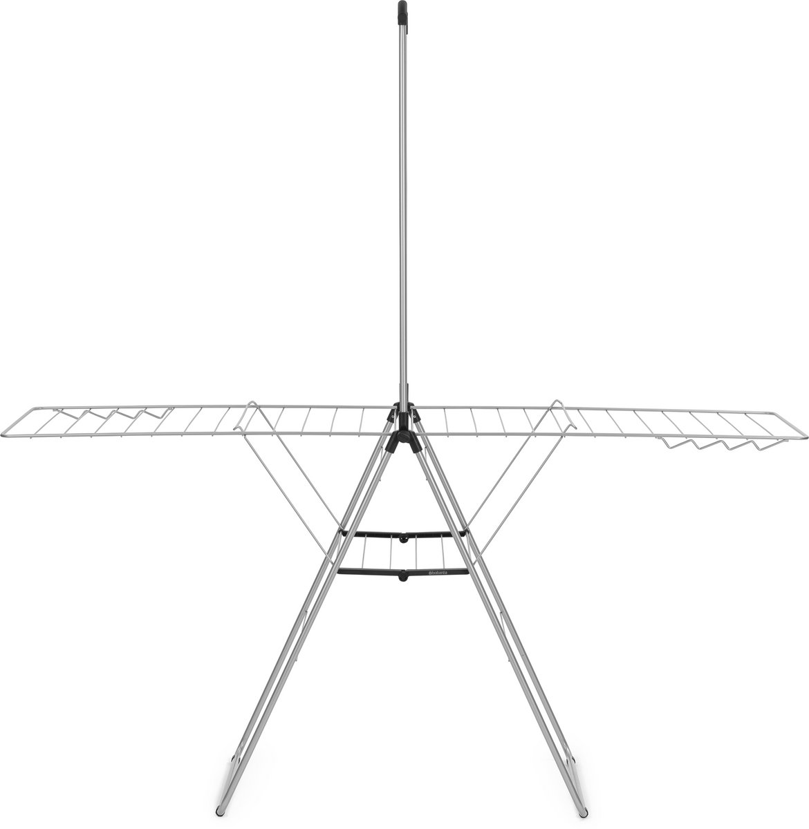 Bol.com Brabantia HangOn Droogrek - 25 meter - met Stang - Metallic Grey aanbieding