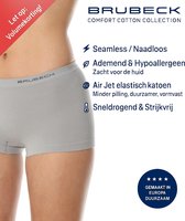 Brubeck Dames Ondergoed Boxershorts - Naadloos Elastisch Katoen - Grijs