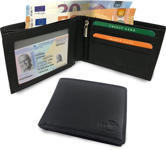 Kleurrijke Portemonnee Voor Jongens En Kinderen - Leren Kindportemonnee Met RFID, 11,2 X 9,4 Cm