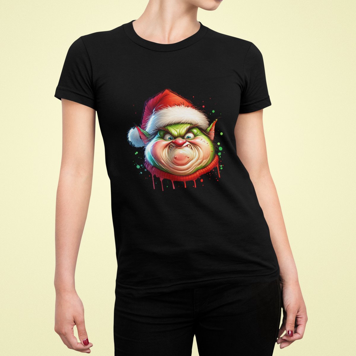 Merry Grumpmas - T-shirt Vrouw - T-shirt Zwart - Kerst T-shirt - Maat M - Kerst Cadeau Vrouwen - Limited Edition