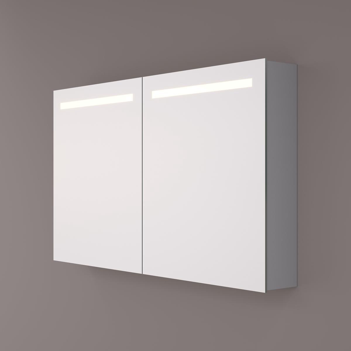 HIPP Design spiegelkast - Horizontale LED Banen 160 x 70 x 14 cm met Spiegelverwarming en Geaard Stopcontact