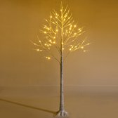 COSTWAY 150 cm led-lichtboom, berkenboom met warmwitte ledlampen, kunstkerstboom, kunstboom, decoratieve boom