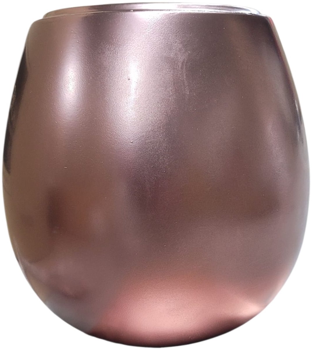 Decoratieve vaas - Keramiek - Koper 2,5 L - 23x24 cm - Moderne vaas roze - Woondecoratie - Vazen - Bloemenvaas - Stijlvolle vaas roze