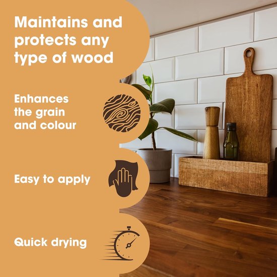 Deense Hout Olie 250ml - Natuurlijke Satijnen Afwerking - Hout Verzorging - Danish Wood Oil 250 ml