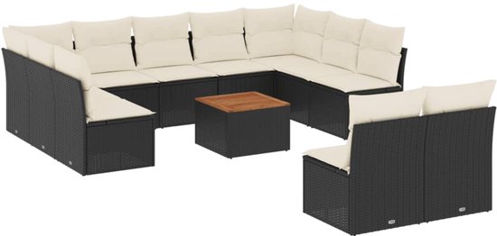 vidaXL-12-delige-Loungeset-met-kussens-poly-rattan-zwart