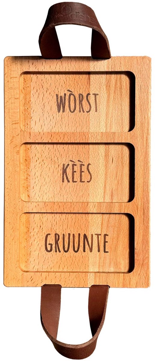 Borrelplank 3-vaks - Borrelplanken - Hapjesplank - Gegraveerde planken