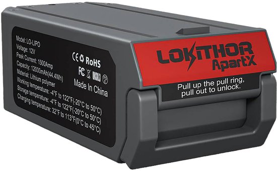 Lokithor ApartX Lipo Starter - 12V - 1500A startvermogen - 44,4 Wh