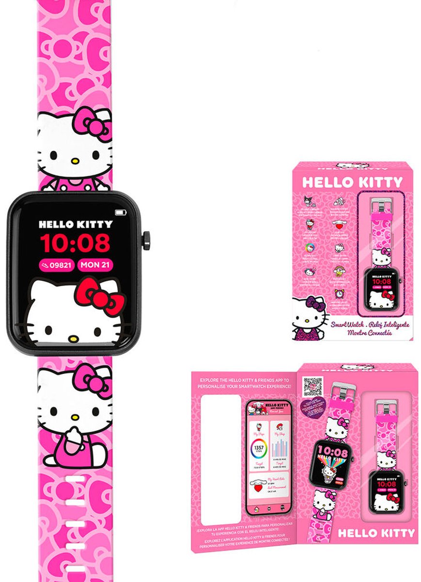 Hello Kitty Smartwatch voor Kinderen – Met App – Touchscreen Horloge – Games, Camera