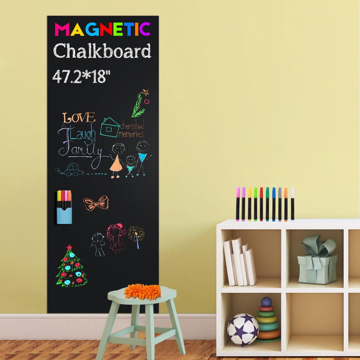 IMPERATORIS® Magnetisch Whiteboard/Whiteboards met Zwarte Frame - 120 x 45 cm - Weekplanner Magneetbord - Maandplanner - Memobord