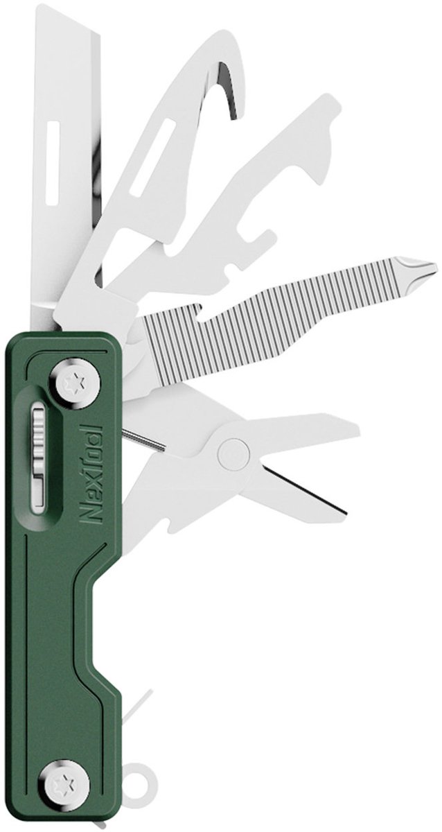 NexTool Zakmes – 10-in-1 – Groen RVS – Compact & Duurzaam