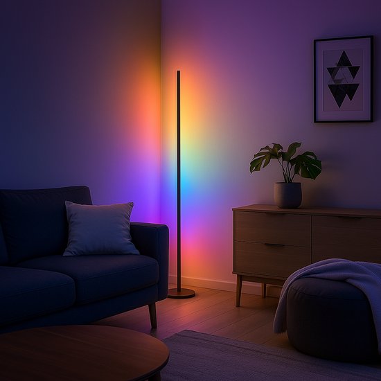 Evura slimme hoekstaande RGB vloerlamp