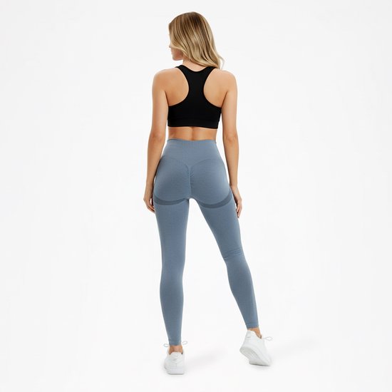 Shapetape High waist sportlegging - Maat S - Blauw - sportbroek - squat proof - sportkleding dames - Yoga kleding dames - hardloopbroek dames - yoga legging dames - Tiktok legging