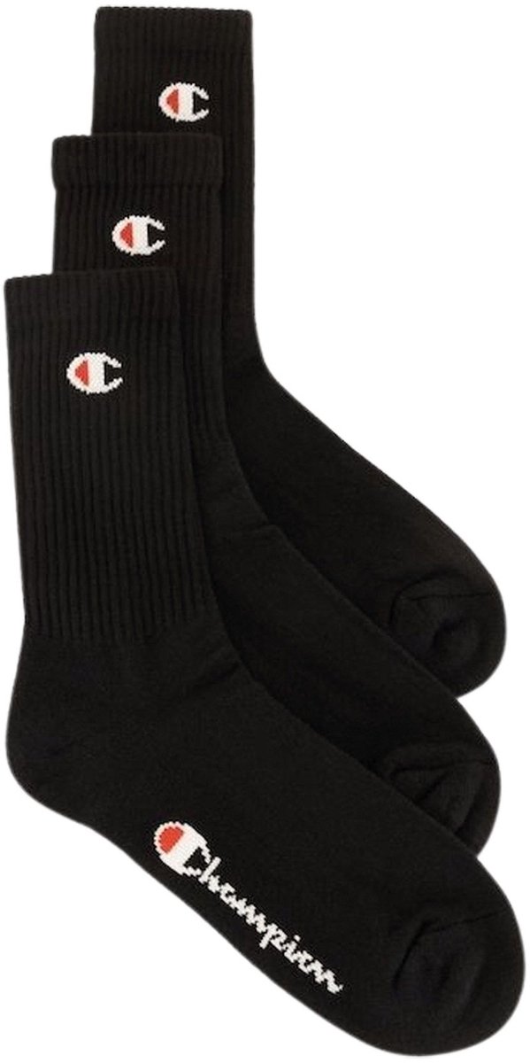 Champion Basic Crew Sokken Senior 3-pack Zwart