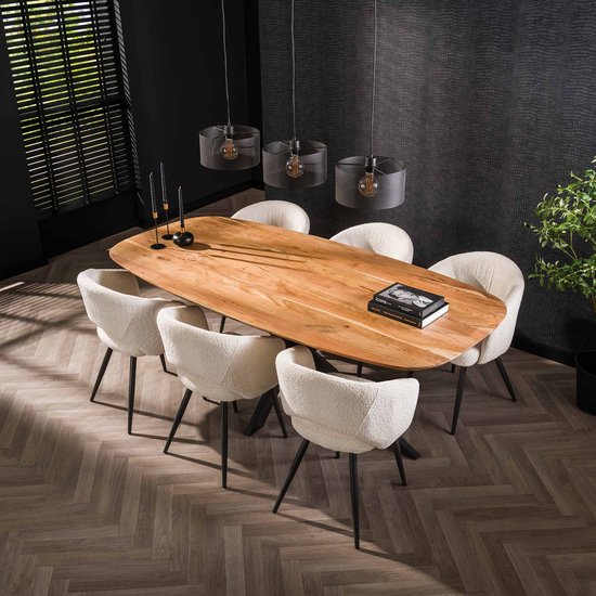 Dimehouse Deens Ovale Eettafel Laurie Acaciahout 215x105 - Hout ...