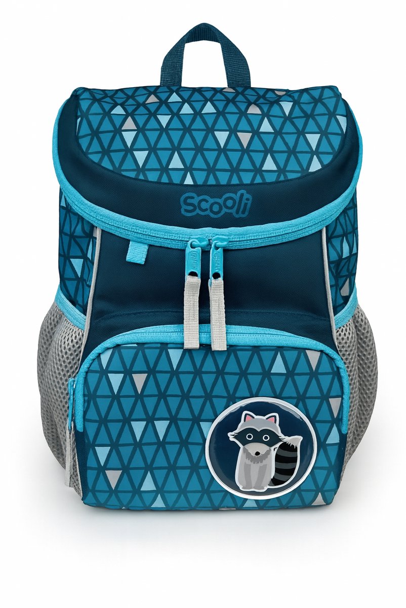Scooli - Mini Ricki Racoon - Rugzak 20x13x29 cm - Blauw