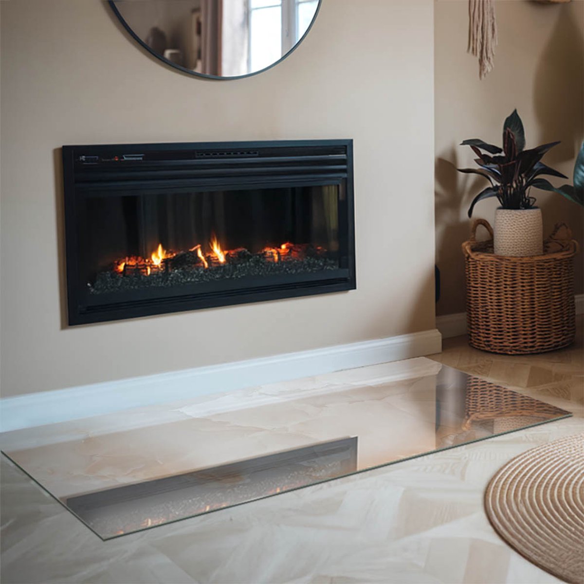 Coloray Vloerplaat Houtkachel - Plaat onder Houtkachel - 140 cm x 70 cm - Kachel Onderplaat - Beige Vloerplaat Kachel - Onderplaat Voor Houtkachel - Onderplaat Kachel - Houtkachel Vloerplaat - Verwarmingsaccessoires