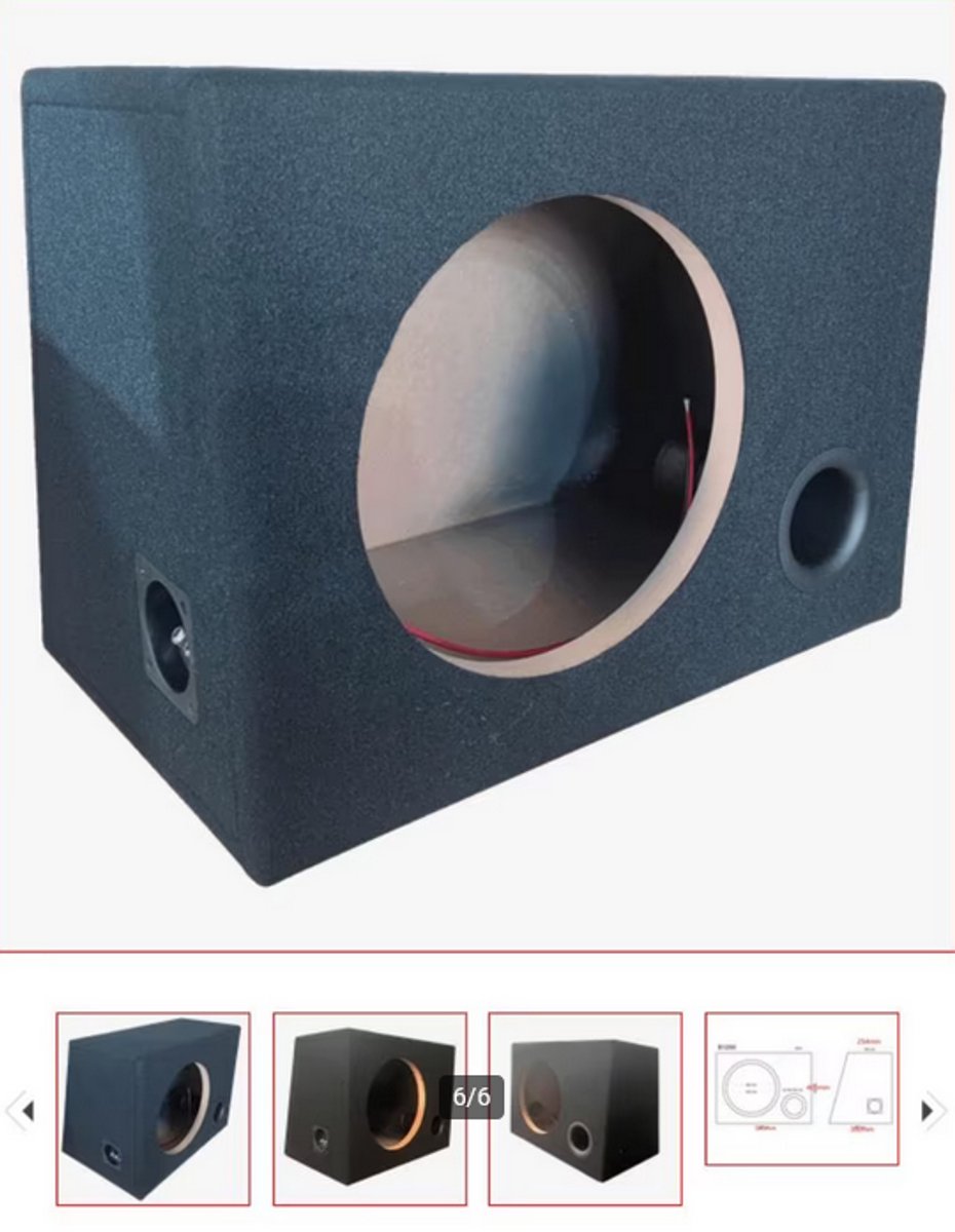 subwooferkist 12inch LAKRO 12-50 18MM mdf gepoort