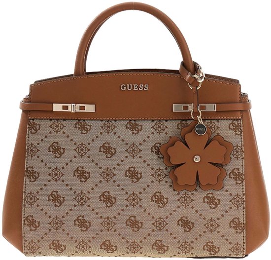 Camel GUESS Handtas SILVANA 2 COMPARTMENT TOTE
