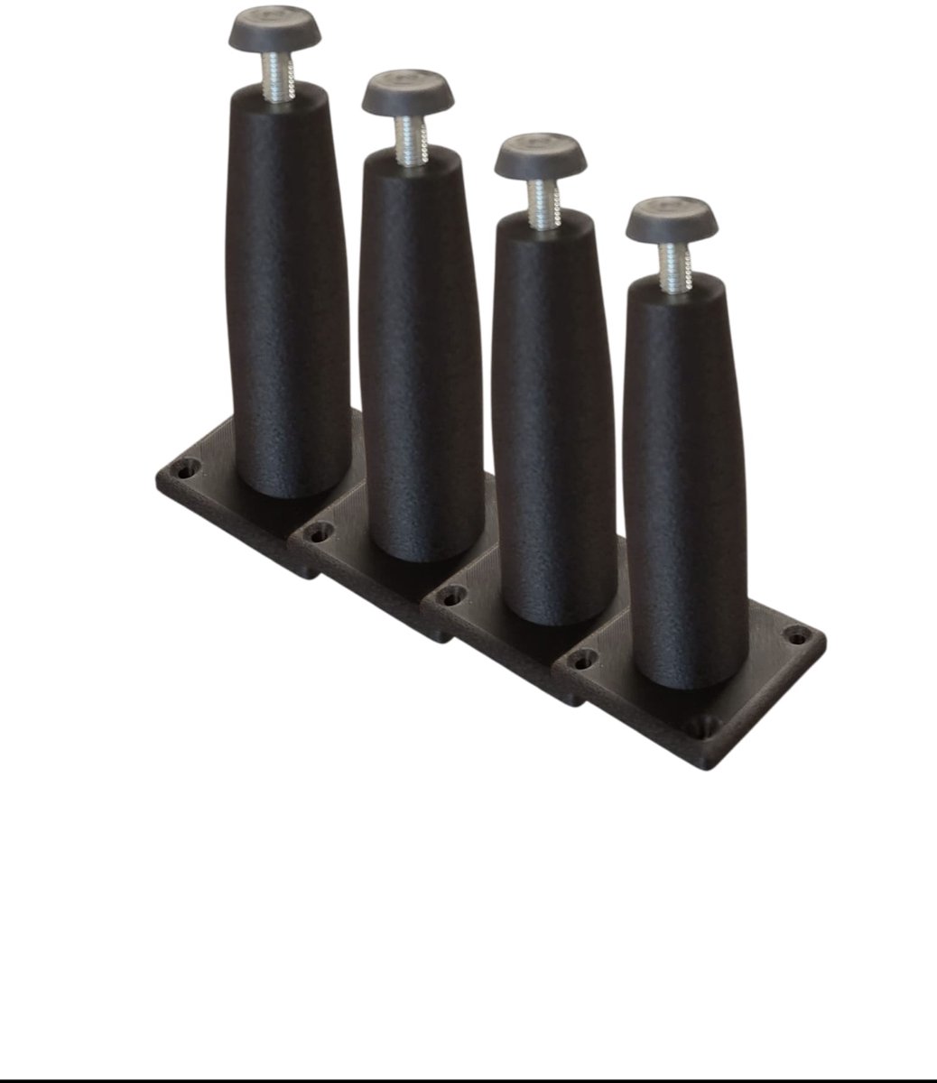 Verstelbare meubelpoten – Set van 4 – Zwart – 150-135mm - Stevig kunststof met metalen stelbout