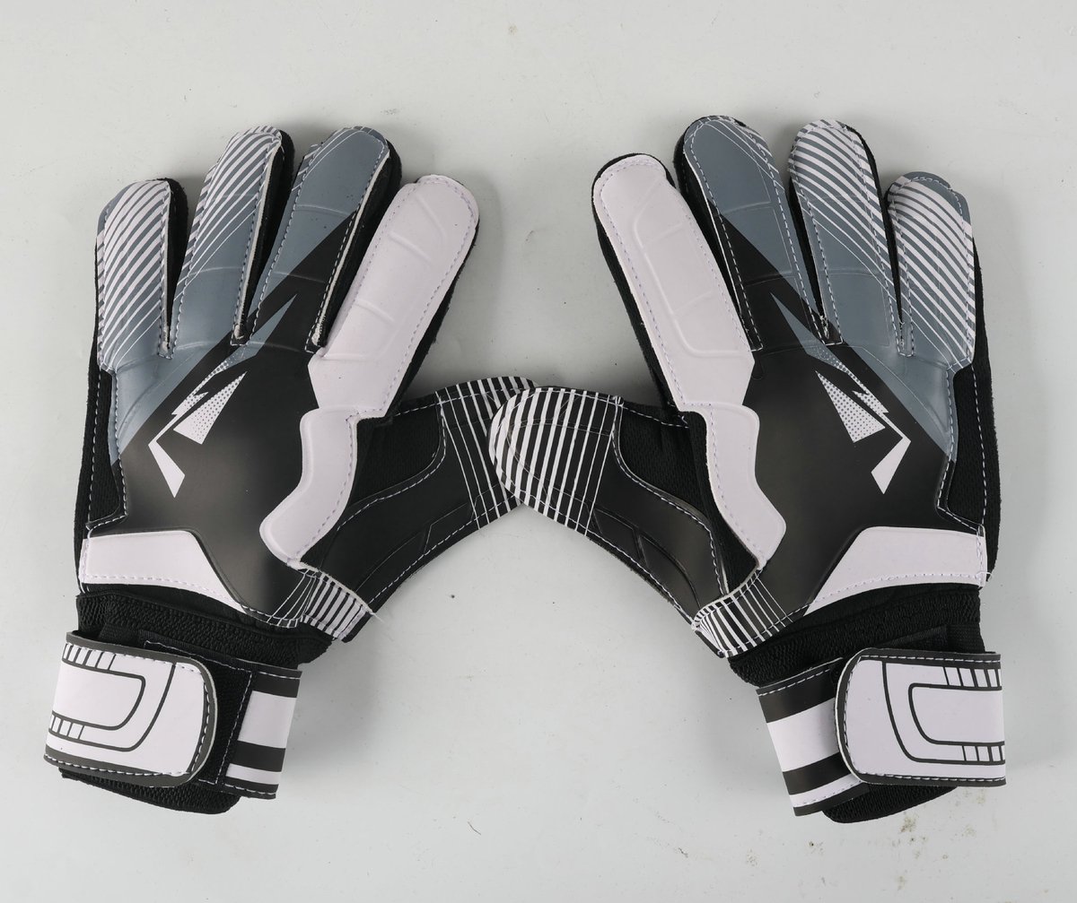 Keepershandschoenen voor voetbal - Duurzame en antislip handpalm - Grijs-zwart - Maat 8 (Geschikt voor handpalmen van 18-19 cm lang en 8 cm breed) - Handschoenen