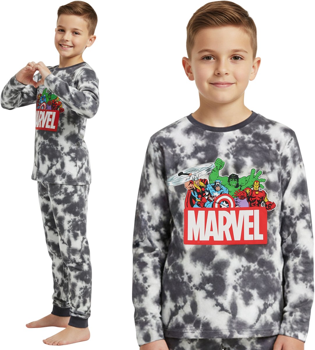 MARVEL Avengers Tweedelige pyjama voor jongens, pyjama met lange broek voor jongens, lange mouwen