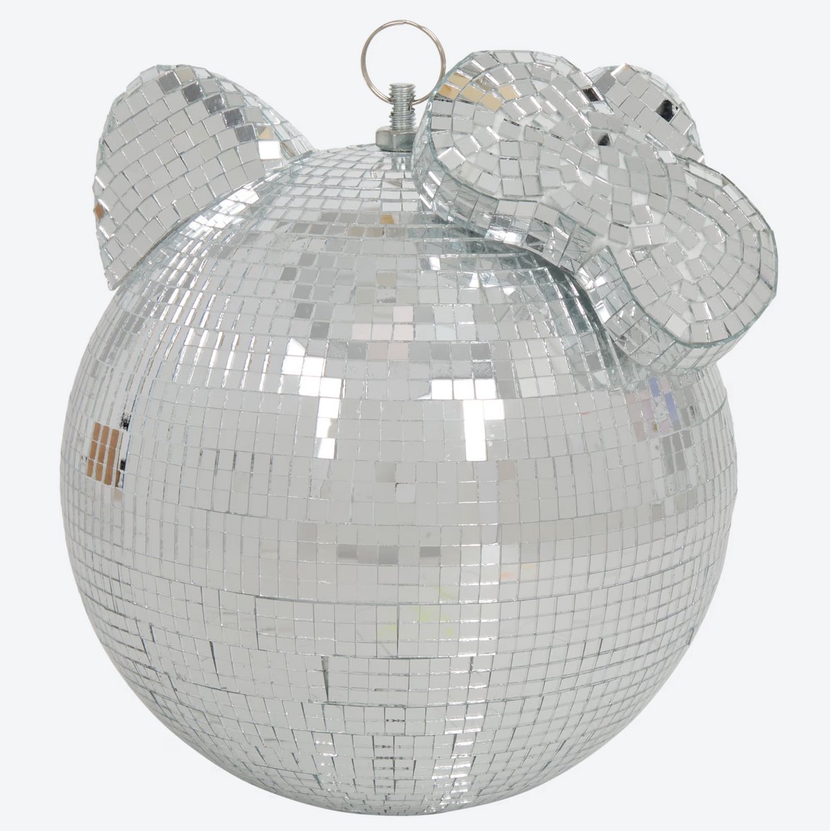 Hello Kitty discobal | Zilveren strik